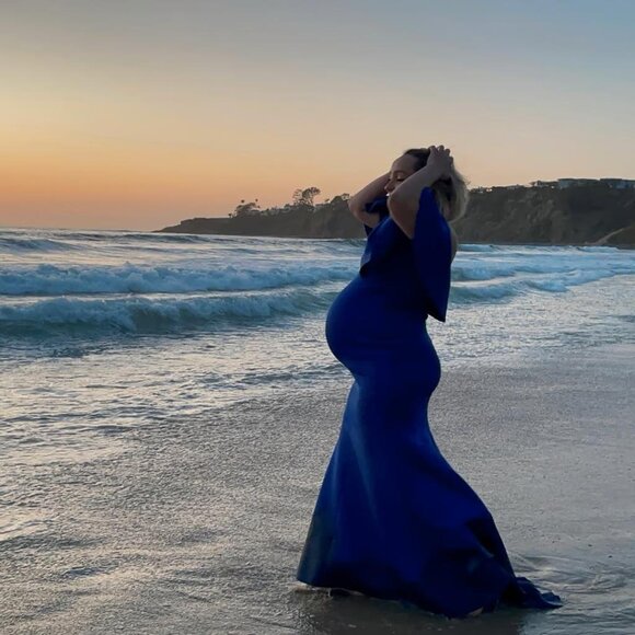 Dress Blue long size L - Picture 3 of 3